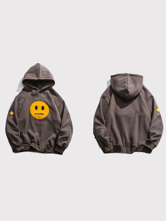 Neutral Face Emoji Streetwear Hoodie